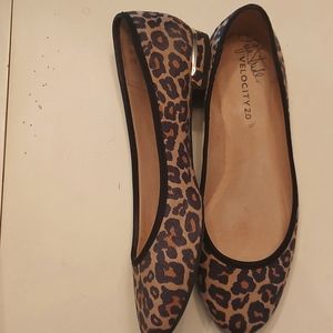 Life Stride Ballet Shoes, leopard print. Size 8m gently worn.